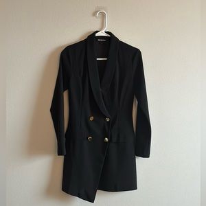 Women’s blazer mini dress, black